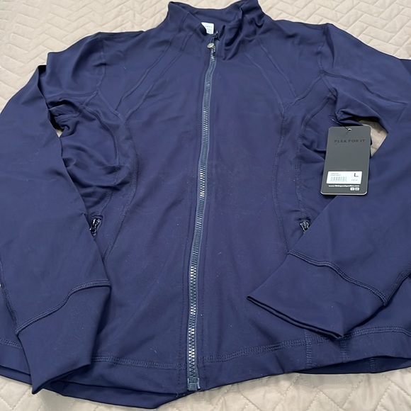 90 Degree By Reflex Women's Navy Full Zip Long Sleeve Jacket/NWT/Large - Picture 4 of 10